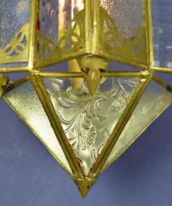 Wandlamp oosters - glas met koper