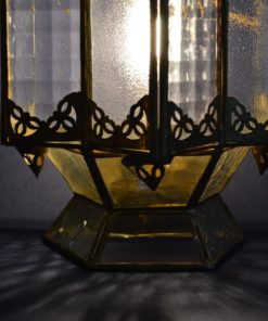 Wandlamp oosters - glas met koper