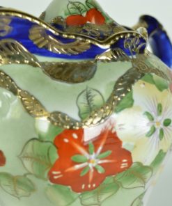 Chocolade pot Pruisisch handgeschilderd met bloemen - antiek porselein