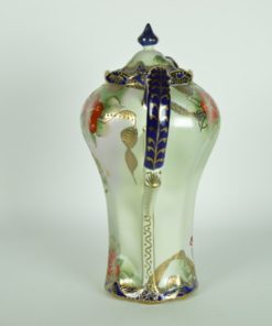 Chocolade pot Pruisisch handgeschilderd met bloemen - antiek porselein