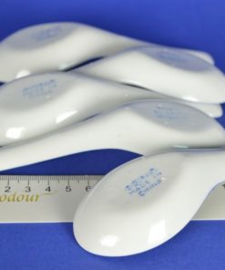 Rijstlepel met koi karper wit en blauw - porselein