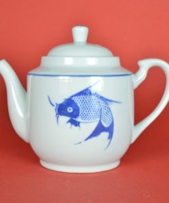 Theepot met Koi karper vintage - porselein