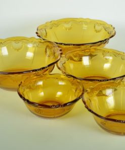 Glazen schalen Inwald Barock amber - 5 delig