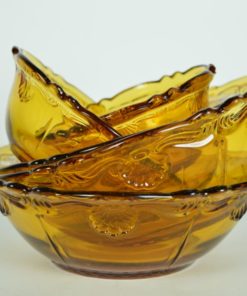 Glazen schalen Inwald Barock amber - 5 delig