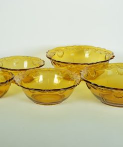 Glazen schalen Inwald Barock amber - 5 delig