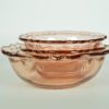 Glazen schalen Inwald Barock roze - 3-delig