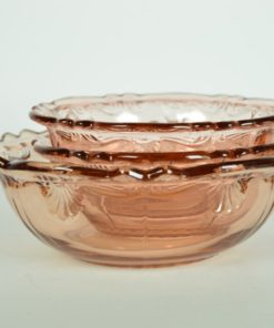 Glazen schalen Inwald Barock roze - 3-delig