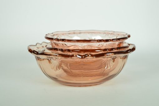 Glazen schalen Inwald Barock roze - 3-delig