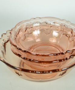 Glazen schalen Inwald Barock roze - 3-delig