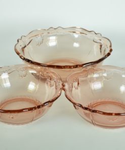 Glazen schalen Inwald Barock roze - 3-delig