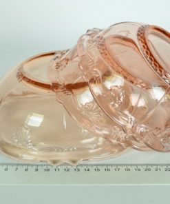 Glazen schalen Inwald Barock roze - 3-delig