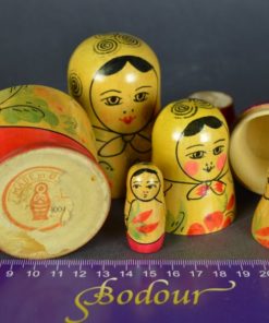 Russische Matroesjka rood 4 poppen - hout