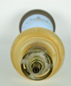 Olielamp blauw Jugendstil - glas en koper