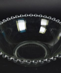 Schaal met parelrand van glas