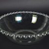Schaal met parelrand van glas