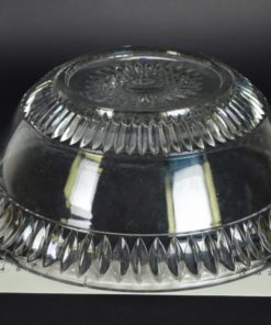 Schaal met verticale ribbelrand - kleurloos glas