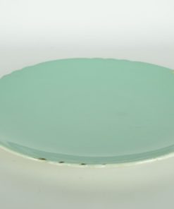 Taartbord turquoise faïence d’Onnaing - keramiek