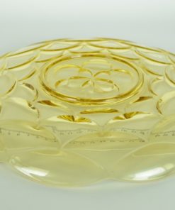 Taartschaal - amberkleurig glas