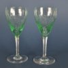 Sherry glas geslepen - Anna of uranium groen glas