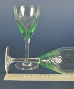 Sherry glas geslepen - Anna of uranium groen glas