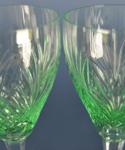 Sherry glas geslepen - Anna of uranium groen glas
