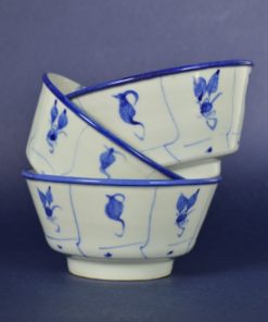 Chinese rijstkommen Qing porselein groot - set van 3