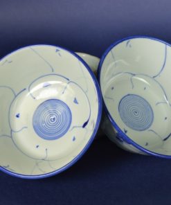 Chinese rijstkommen Qing porselein groot - set van 3