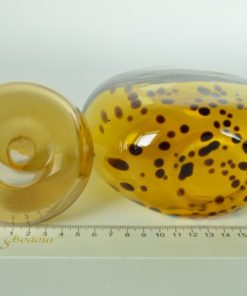 Vazen amberkleurig glas - set van 2