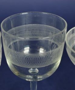 Wijnglazen met gegraveerde gecirkelde rand - set van 3