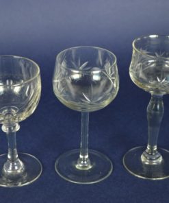 Portglazen olijfgeslepen en met ster - set van drie