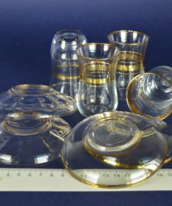 Turkse theeglazen met schoteltje - set van 4