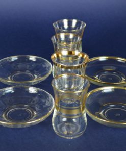 Turkse theeglazen met schoteltje - set van 4