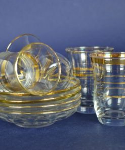 Turkse theeglazen met schoteltje - set van 4