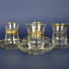 Turkse theeglazen met schoteltje - set van 4