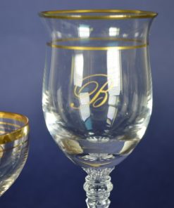 Wijnglazen met gouden randje - set van 2