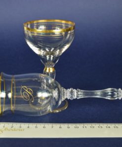 Wijnglazen met gouden randje - set van 2