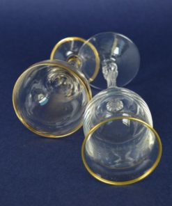 Wijnglazen met gouden randje - set van 2