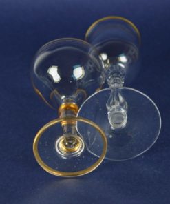 Wijnglazen met gouden randje - set van 2