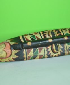 Kleurrijk Afrikaans masker met geometrische vormen - hout