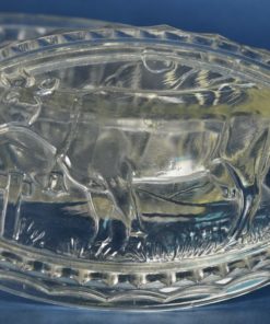 Botervloot met staande koe - kleurloos glas