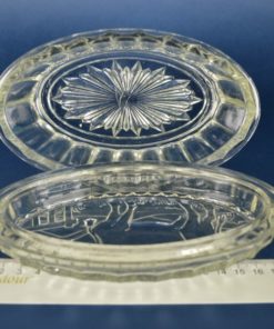 Botervloot met staande koe - kleurloos glas