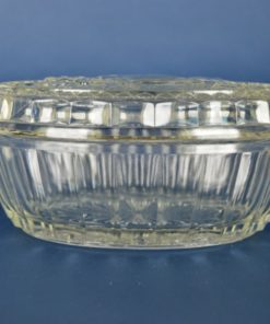 Botervloot met staande koe - kleurloos glas