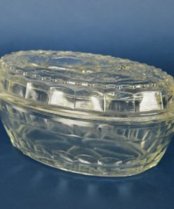 Botervloot met grazende koe - kleurloos glas