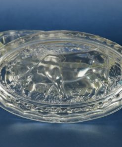 Botervloot met grazende koe - kleurloos glas