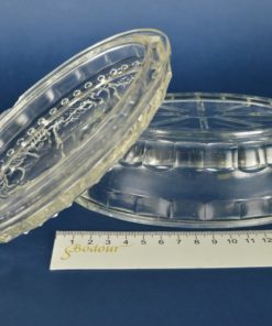 Botervloot met grazende koe - kleurloos glas