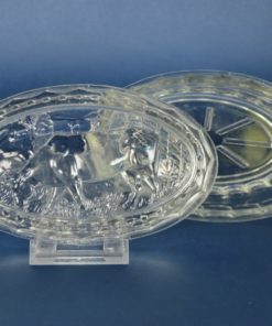 Botervloot met grazende koe - kleurloos glas