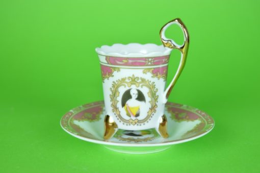 Kop en schotel Cameo Cabinet roze - porselein