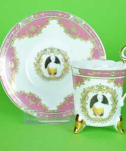 Kop en schotel Cameo Cabinet roze - porselein