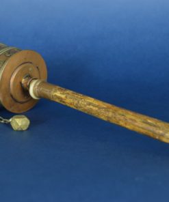 Boeddhistische gebedsmolen - koper en hout