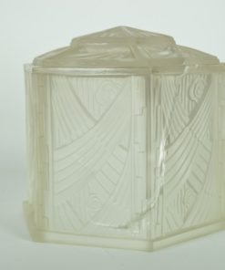 Lamp Hettier & Vincent France Art Deco -brons, nikkel en Baccarat kristal